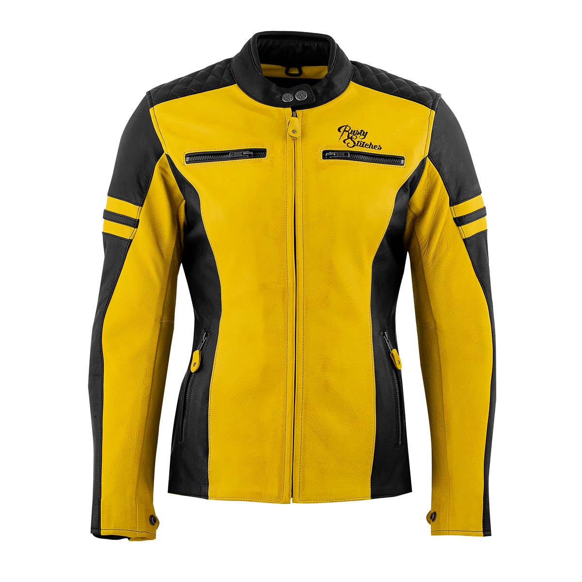 Bikerjacke Ã¶ljacke Damen Gelb Leather Jacket Suzuki Jacke Gelb