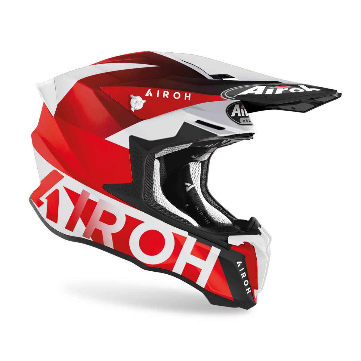 Airoh Twist 2.0 Lift Motocross Helmet – White/Black/Orange, XS (53