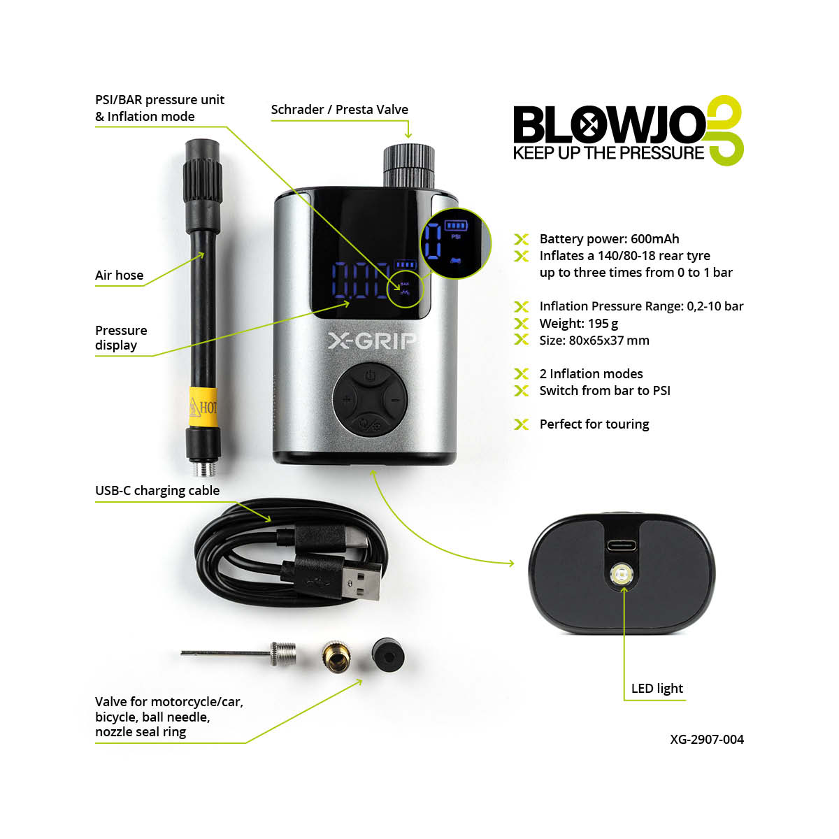 BLOWJOB Akku-Luftpumpe